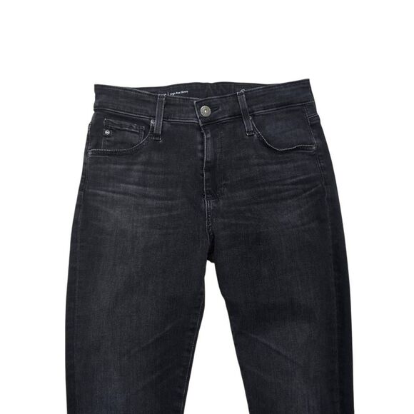 AG Farrah Skinny Ankle High Rise Jeans Women's 26 Black Stretch Pockets Zip Fly - Picture 3 of 7